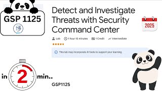 Detect and Investigate Threats with Security Command Center | #qwiklabs | #GSP1125 |GSP1125 Solution