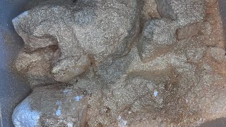 Gold Chunks | Gym Chalk Crush | Chalk Art | ASMR