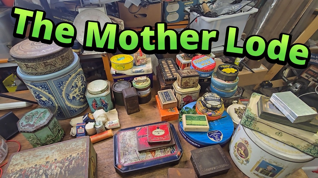 Massive Vintage Tin Unboxing & Hidden Treasures from the Storage