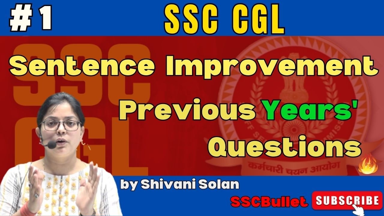SSC CGL 2026| Previous Years' Questions English With Sivaani Solan | #govtjobs #importantquestions 