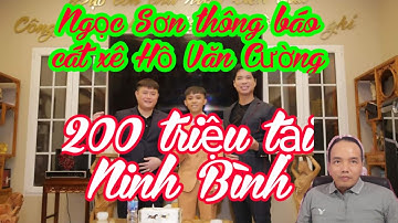 🔴 Ngọc Sơn thông báo Cát Xê 200 triệu cho Hồ Văn Cường
