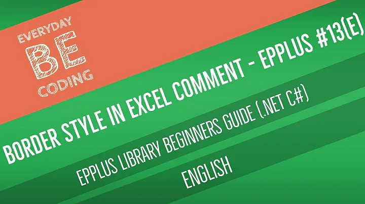 How to Apply Line/Border Style in Excel Comment using EPPlus [English]-Part 13(E)