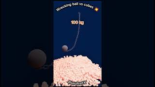 💥 Wrecking Ball vs Fragile Cube | Blender ⚙️🔥 #blender #physicsfun #blenderanimation