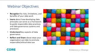 Data for Change webinar: Responsible Data Practices & Governance
