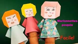 Comment faire des marionnettes poupée en origami facile
