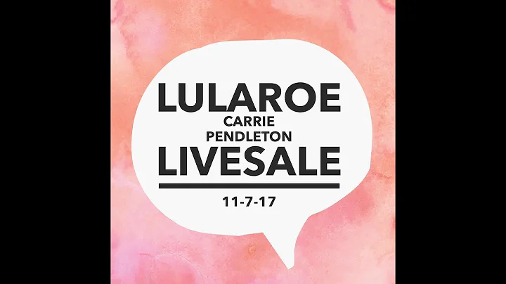 LulaRoe Carrie Pendleton Live Sale 11-7-17 **Shop ...