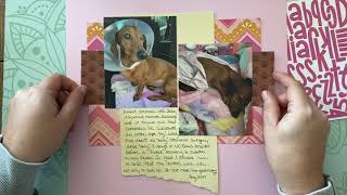 Scrapbook: Layered Patterned Paper and Stitching
