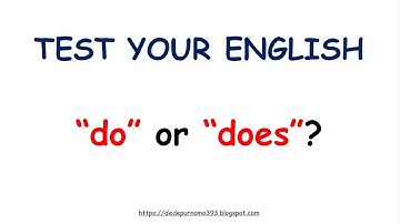 Test Your English: "Do" or "Does" l English Exercise l English Quiz l Learning English Easy