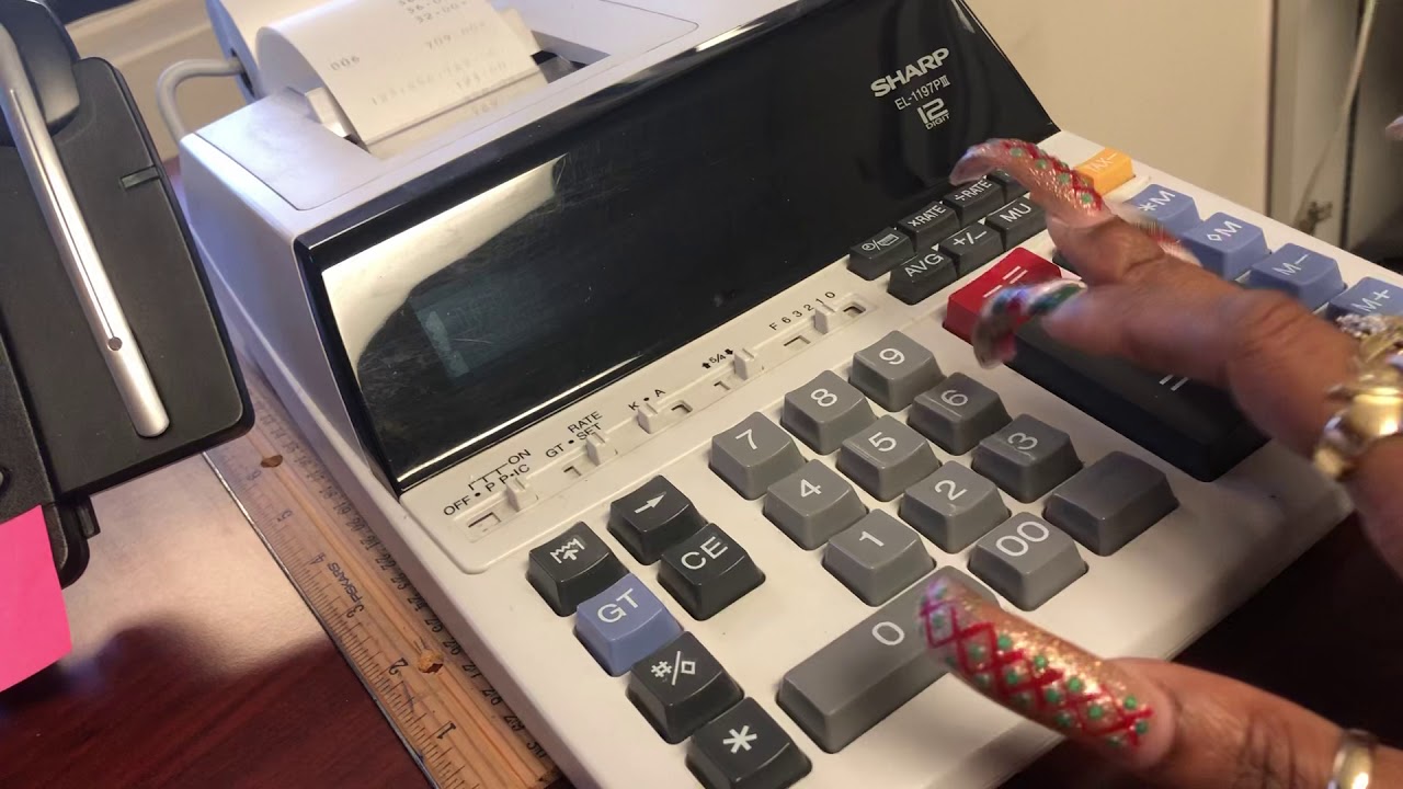 Calculator with long nails. YouTube
