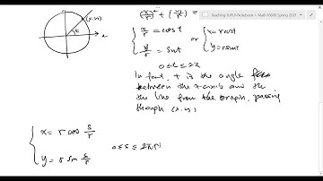 Calculus II 10.1 Parametric Equations