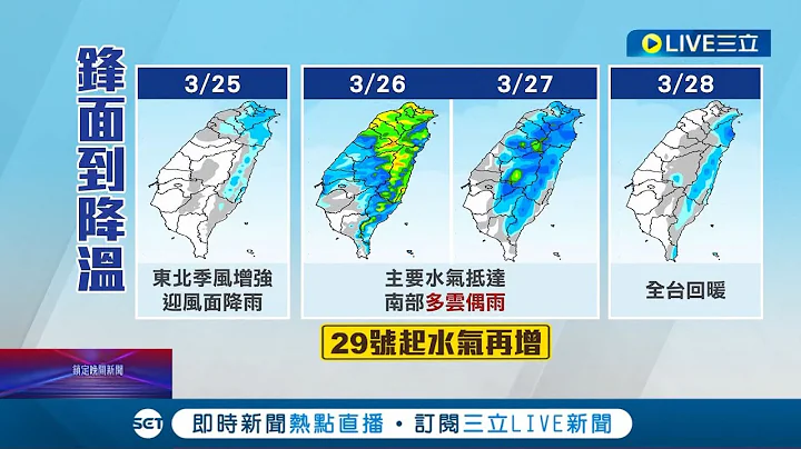 終於不再"無雨"! 春雷首現蹤桃竹苗外海 鋒面來臨北部率先有感 有機會下探15度+緩解水情 各水庫24小時待命人工增雨｜【LIVE大現場】20230325｜三立新聞台 - 天天要聞