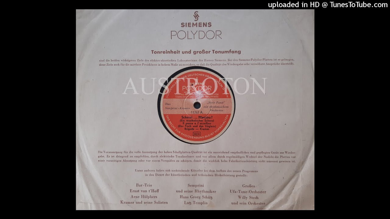 Semprini - Kramer: Scherzi Maestro / Il pesce e l'uccollino (Mailand 1941)