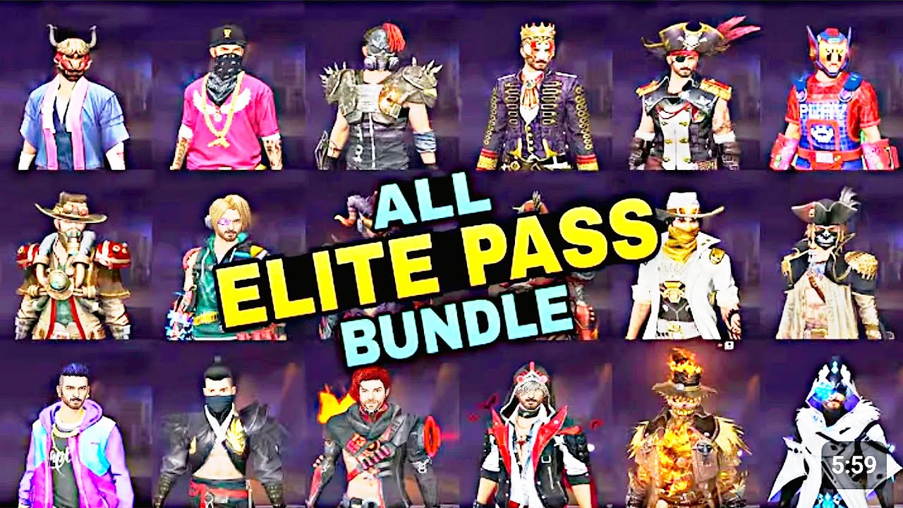 ALL ELITE PASS BUNDLE IN FREE FIRE || FREE FIRE ALL ELITE PASS BUNDLE || FF ALL ELITE PASS Bundle