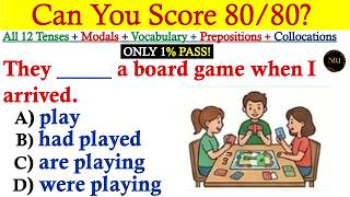 Test Your English in 80 Questions | Grammar Quiz for Students & ESL Learners (Only 1% Pass!)