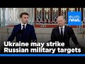 Germany and france agree ukraine may strike russian military targets  euronews 