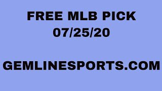 FREE MLB PICK July 25, 2020 from Rick George