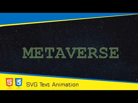 CSS SVG Effect Animation Tutorial | Metaverse Text Anim