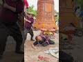 Ancient Craftsmanship: Making a Giant Temple Bell by Hand.. #shorts #trending#viral#record🔔🔔