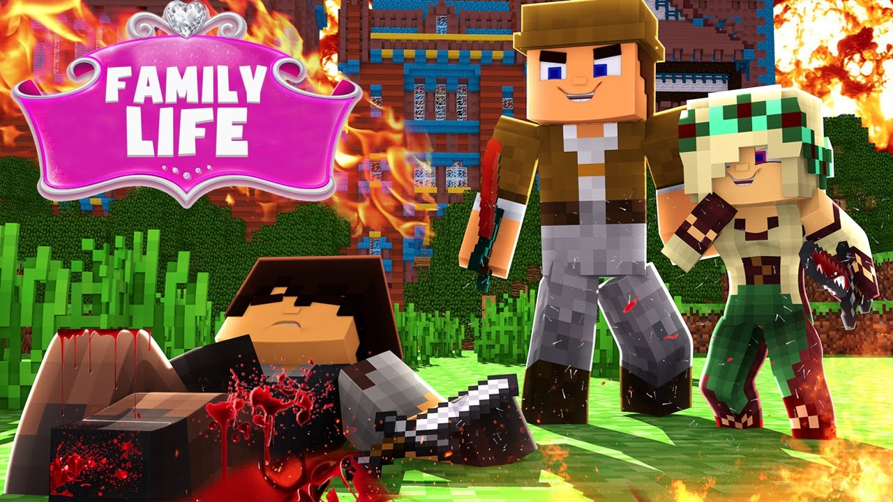 FAMILY LIFE-WE KILL EVIL JOHNATHAN IN THE PAST!!!- Baby Leah Minecraft Adventures!
