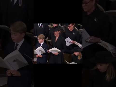 #Shorts The Family Wales at Queen funeral #princewilliam #kate #princegeorge #princesscharlotte