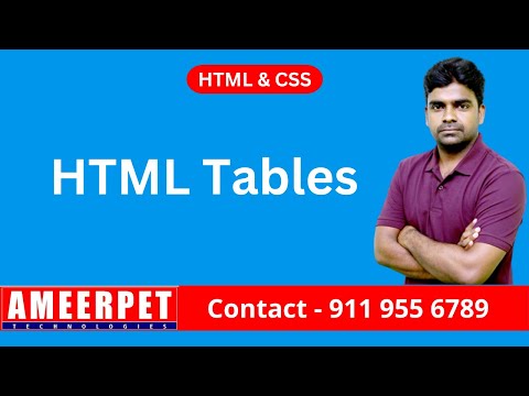 HTML Tables | By Srinivas | Ameerpet Technologies