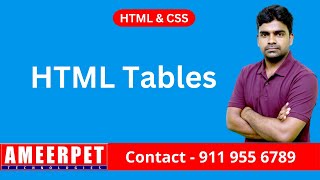 HTML Tables | By Srinivas | Ameerpet Technologies
