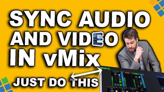 Setting an audio or video delay on your vMix Inputs. Sync up your live  production! 