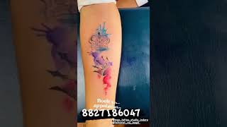 Full crown tattoo abstract work watercolor effect by@tattooist_raj_bagdi book your appointment 8827186047 Guide