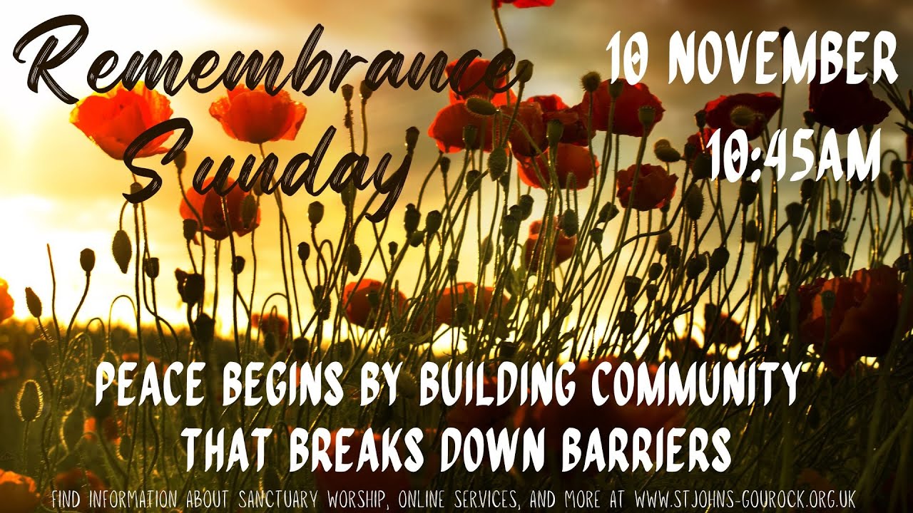 Sunday service for 10 November 2024 -- Remembrance Sunday - YouTube