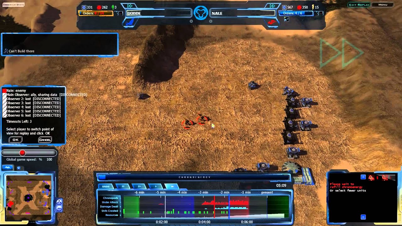 HD Achron - 1v1 (Obs): Godde(C) vs Nale(V) on Hills