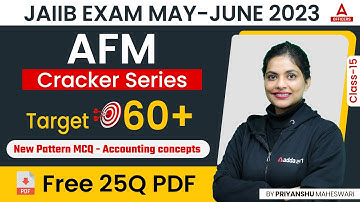 JAIIB AFM Cracker Series | JAIIB AFM New Pattern MCQ | Accounting Concepts Class 15