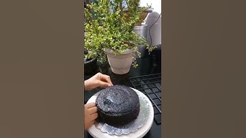 How to cutting layers of chocolate cake spong #using a thread #shorts video.