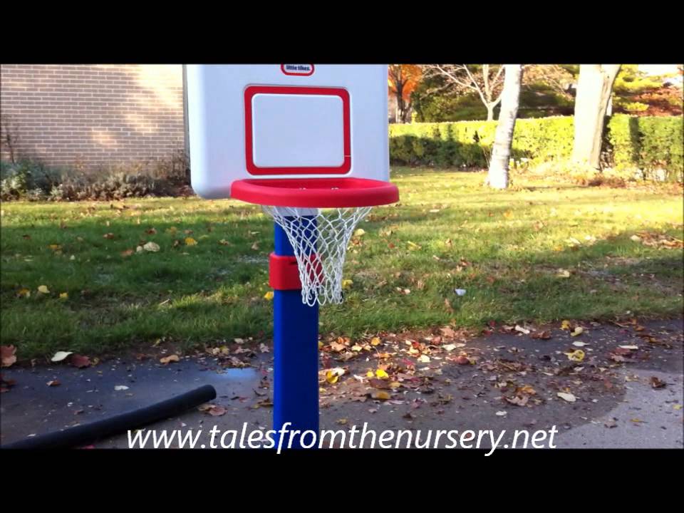 Toddler Playing with the Little Tikes Basketball Hoop YouTube