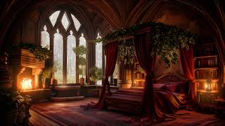 Cozy Castle Haven - Rain, Fireplace &amp; Thunderstorm Sounds to Sleep Instantly and Deeply