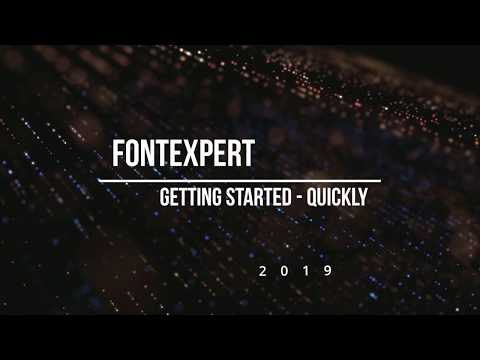 FontExpert 2019 Getting Started Quickly