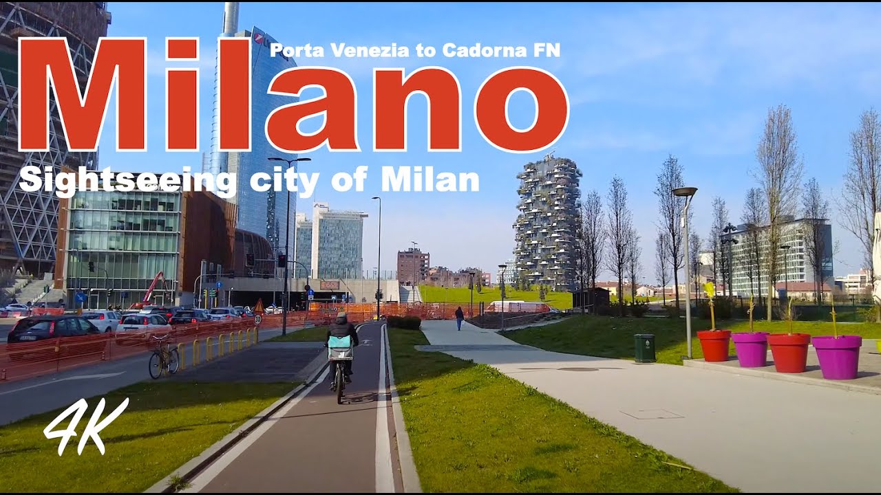 Scooter in MILAN Virtual tour from Porta Venezia to Cadorna FN City Guide  4k-UHD 60fps