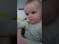 Boo boo baby bear being a picky eater!! #cutebaby #funnybaby