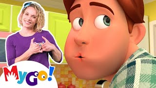 Johny Johny Yes Papa!  MyGo! Sign Language For Kids | CoComelon - Nursery Rhymes | ASL