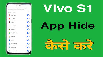 How To Vivo S1 Hide App || Vivo S1 App Hide Kaisy Kare || By Technical Akhilesh