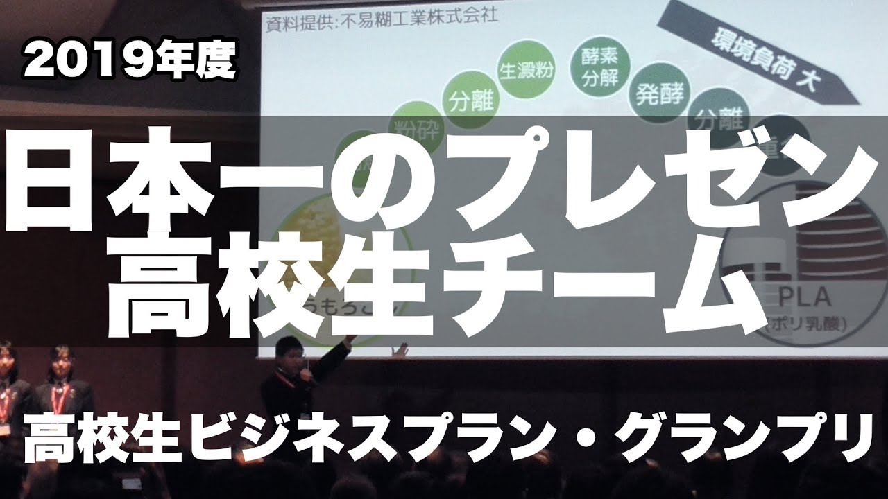 プレゼンテーション高校生チーム2019年度日本一！/大阪三国丘高等学校(日本政策金融公庫高校生ビジネスプラン・グランプリ）