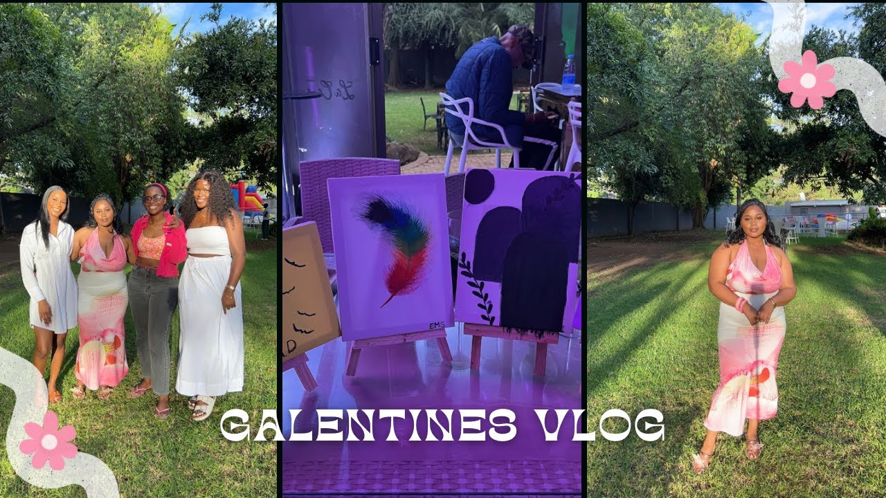 Galentine’s Day Vlog 💗 Sip & Paint Luncheon With My Girls