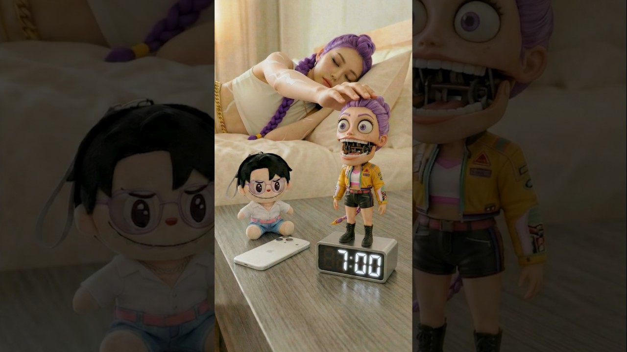 Rumi Alarm Clock Morning Power #kpopdemonhunters #shorts #labubu