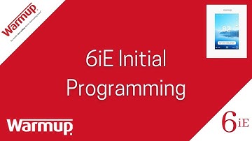 6iE Smart Thermostat Initial Programming