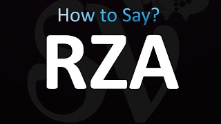How to Pronounce RZA (correctly!)