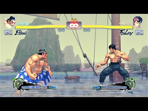 E. Honda vs Fei Long (Hardest AI) - Ultra Street Fighter IV
