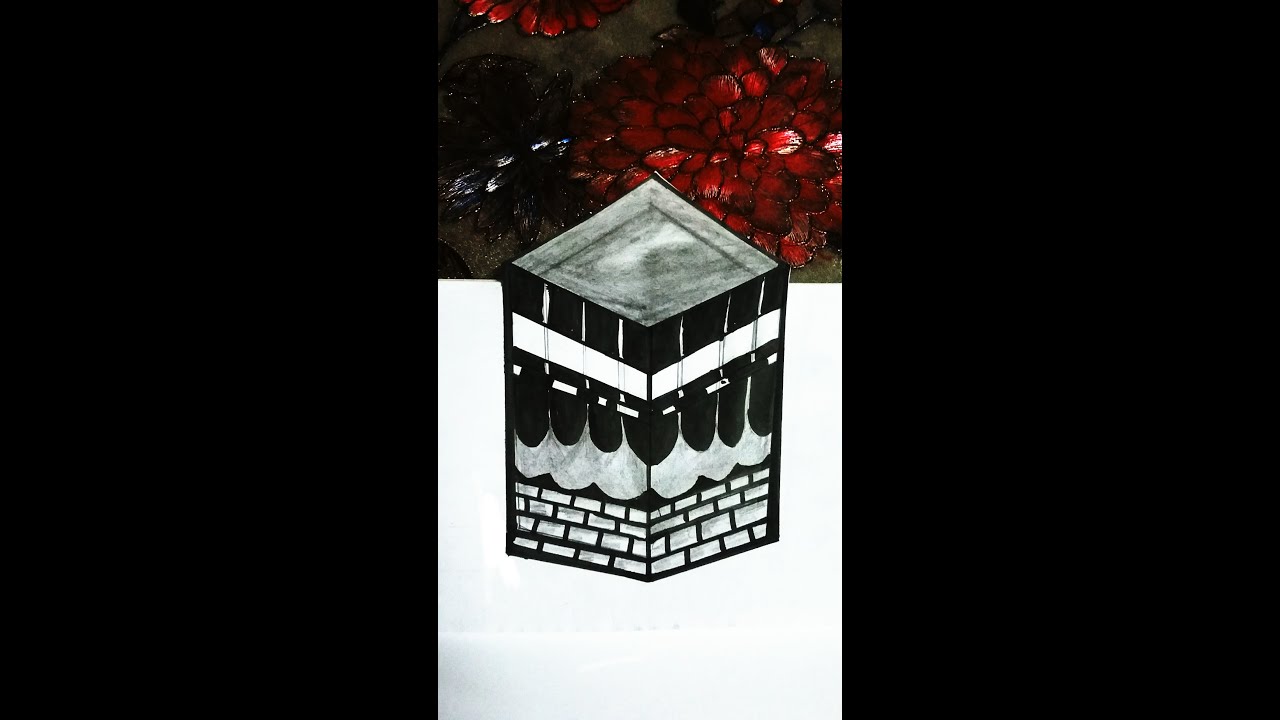 Easy way to draw ka'bah 3D step by step || easy 3D art - YouTube