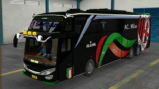 Bus AC MILAN || Livery Bus AC MILAN