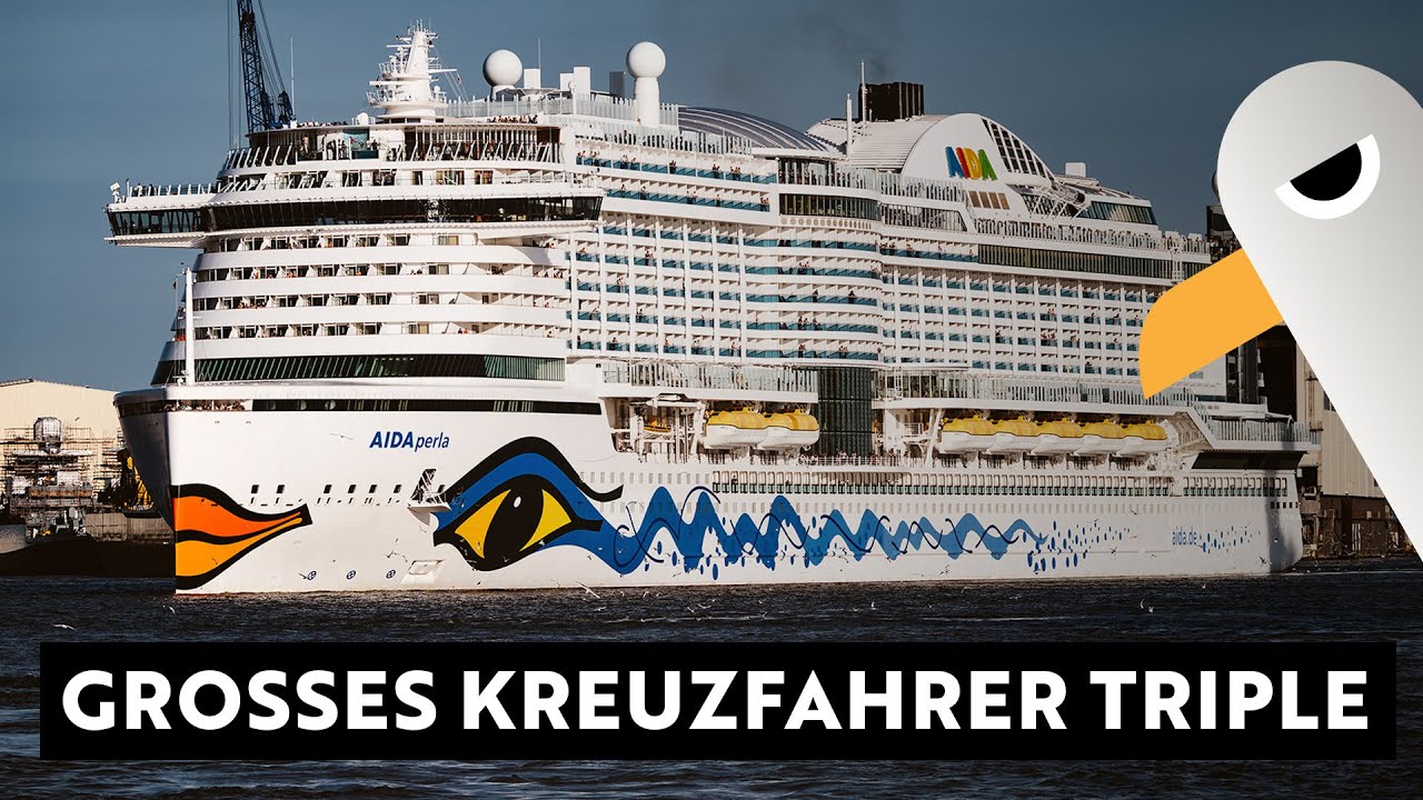 Kreuzfahrer Triple mit Horn Battle 🛳️ feat. AIDAsol 💋 AIDAperla & HAMBURG zur Weltreise nach Havanna