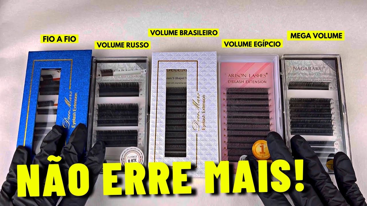 QUAL TIPO DE CILIOS COMPRAR PARA CADA TÉCNICA | Fio a Fio, Volume Russo, Volume Brasileiro e mais