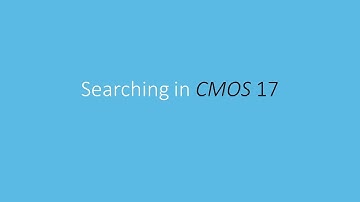 Searching in CMOS 17